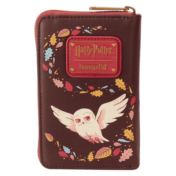 Harry Potter Hogwarts Fall Leaves Zip Around Wallet NWT - Picture 4 of 4